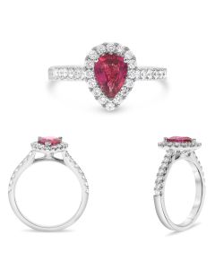 Pear Shape Ruby Ring