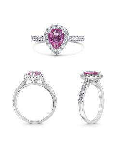 Pear Shape Pink Sapphire Ring
