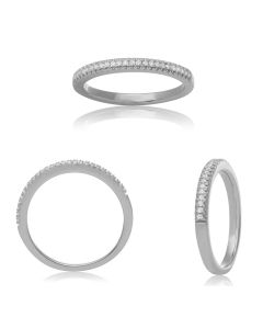 White Diamond Micropave Band