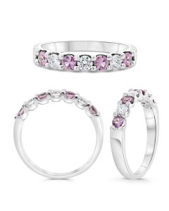 Round Pink Sapphire Ring