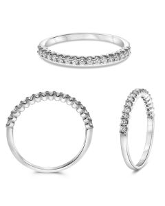 White Gold Halfway Diamond Band