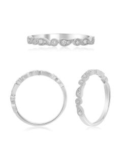 Paisley White Gold & Diamond Band