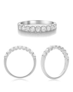 Nine Stone Diamond Wedding Band