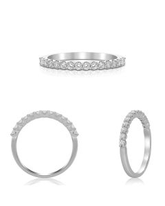 White Gold Shared Prong Diamond Band