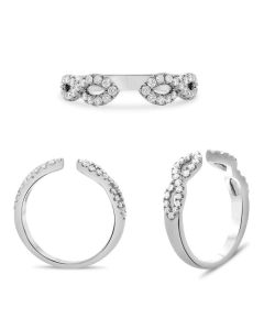 Open White Gold & Diamond Infinity Band