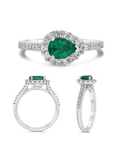 Semi Mount for Horizontal-Set Pear-Shaped Diamond