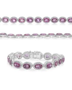 Oval Pink Sapphire Bracelet