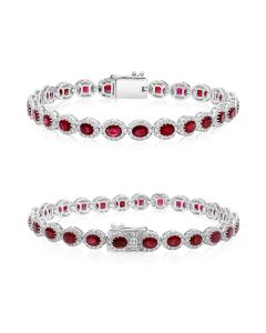 Oval Ruby Bracelet