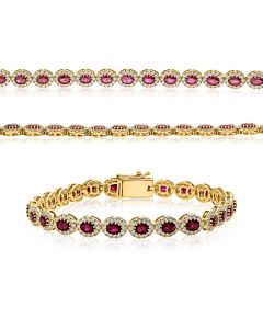 Oval Ruby Bracelet