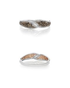 Intertwined Champagne Diamond Bangle
