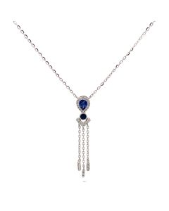 Pear Shape Sapphire Necklace