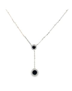 Round Sapphire Necklace
