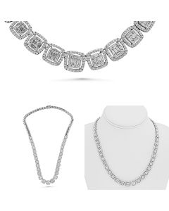 Baguette Diamond Necklace