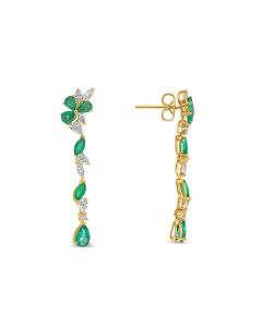 Pear Shape Emerald Earring
