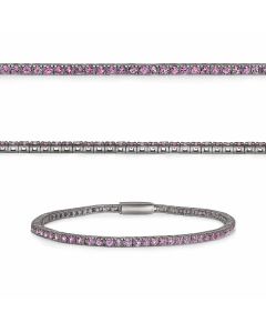 Round Pink Sapphire Bracelet
