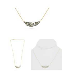 Color Enhanced Baguette Diamond Necklace