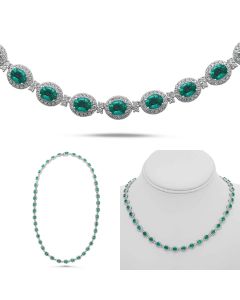 Oval Emerald Necklace