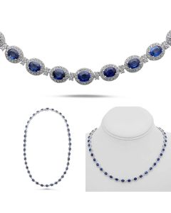 Sapphire and Diamond Necklace 