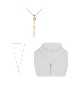 Yellow Gold and Ruby Snake Necklace 