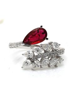Pear Shape Ruby Ring