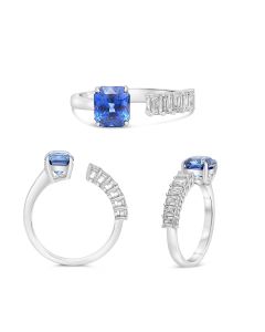 Emerald Cut Sapphire Ring