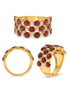 Yellow Gold Ruby Ring 