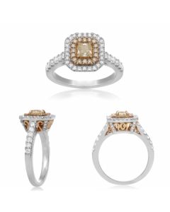 Radiant Fancy Yellow Diamond Ring