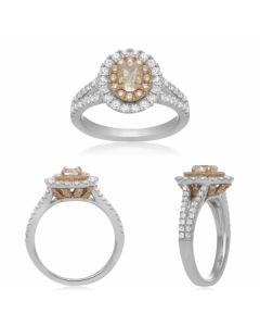 Oval Fancy Yellow Diamond Ring