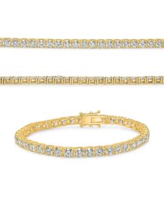 Yellow Gold Round Diamond Bracelet
