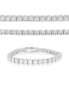 19.02 Round White Diamond Tennis Bracelet 
