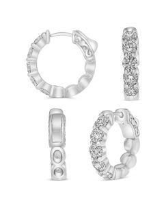 Diamond Hoop Earrings 