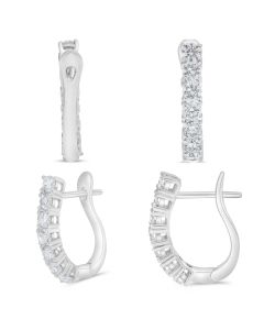 Oval Diamond Earrings 