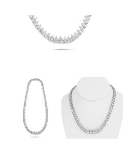 41.32 ct Pear Shaped Diamond Necklace 