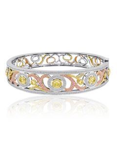 Oval Fancy Yellow Bangle