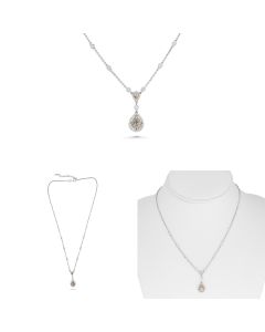 Pear Shape Champagne Diamond Necklace