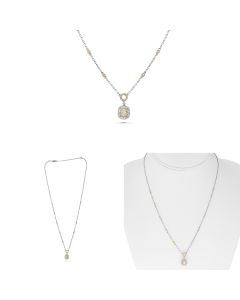 Cushion Fancy Yellow Diamond Necklace