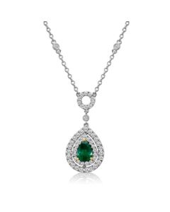 Pear Shape Emerald Necklace