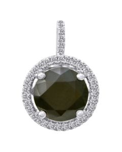 Round Color Enhanced Diamond Pendant
