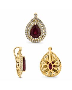 Pear Shape Ruby Pendant