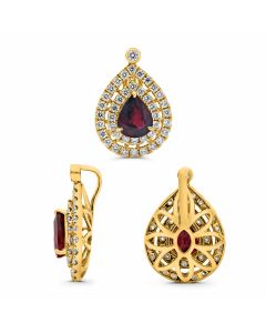 Pear Shape Ruby Pendant