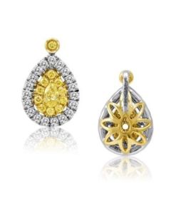 Pear Shape Fancy Yellow Diamond Pendant