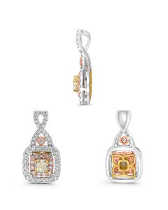 Radiant Fancy Yellow Diamond Pendant