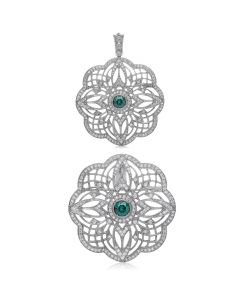 Round Color Enhanced Diamond Pendant