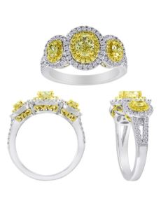 Oval Fancy Yellow Diamond Ring