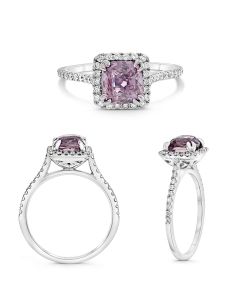 Radiant Pink Sapphire Ring