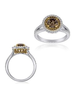 Round Fancy Yellow Diamond Ring