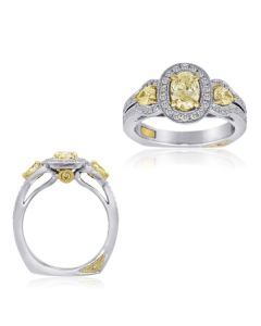 Oval Fancy Yellow Diamond Ring
