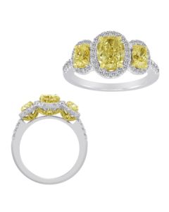 Oval Fancy Yellow Diamond Ring