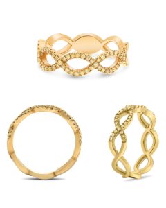 Round Fancy Yellow Diamond Ring