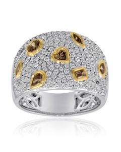 Mixed Shape Champagne Diamond Ring